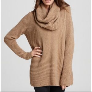 VINCE cowl neck ribbed sweater